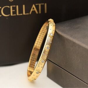 Buccellati Retro Court Style Beaded and Polished Gold Bracelet